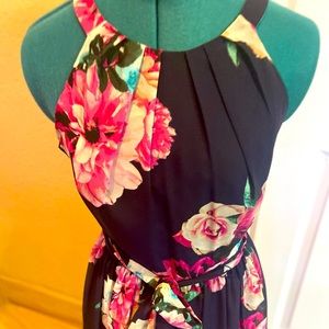 Jessica Howard Gorgeous Navy Floral, Special Occasion Dress.
